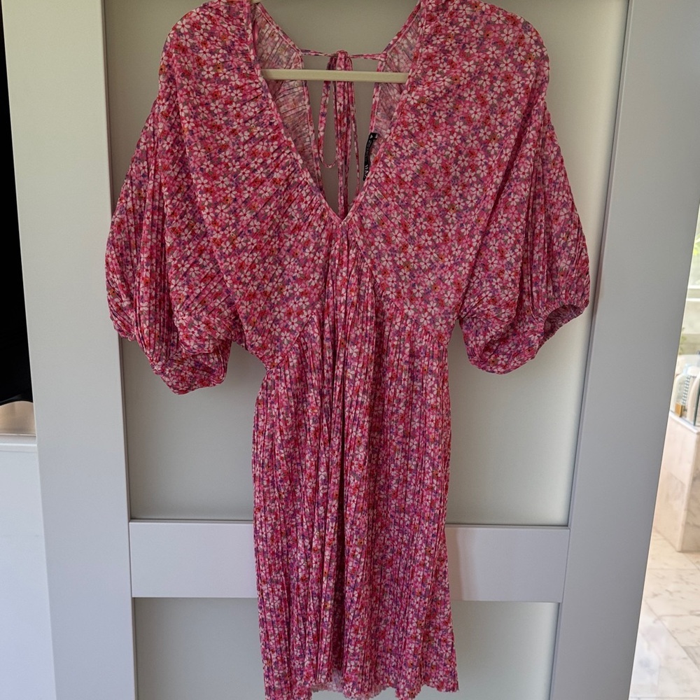 Zara Pink Floral Mini Dress